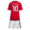 Manchester United Marcus Rashford #10 Hjemmedraktsett Barn 2023-24 Kortermet (+ korte bukser)